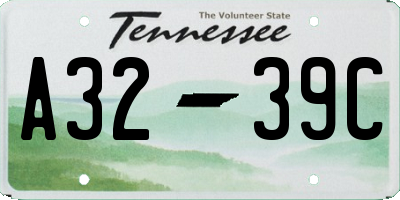 TN license plate A3239C