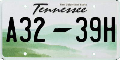 TN license plate A3239H
