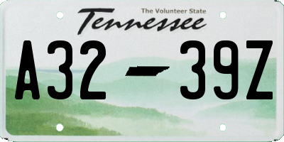 TN license plate A3239Z