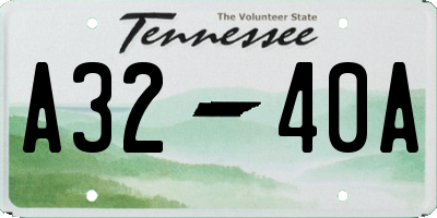 TN license plate A3240A