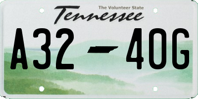 TN license plate A3240G