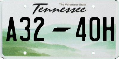TN license plate A3240H