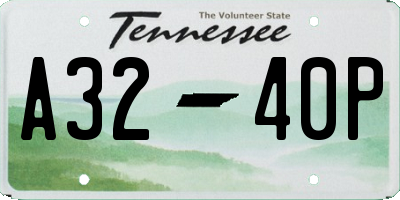 TN license plate A3240P
