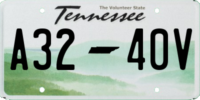 TN license plate A3240V