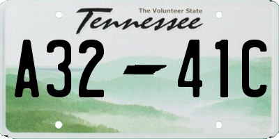 TN license plate A3241C