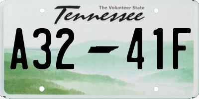 TN license plate A3241F