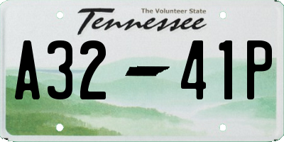 TN license plate A3241P
