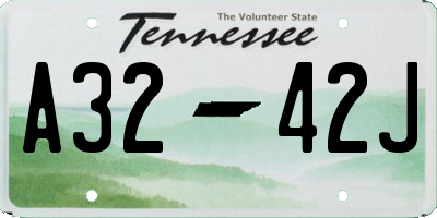 TN license plate A3242J