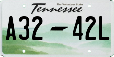 TN license plate A3242L