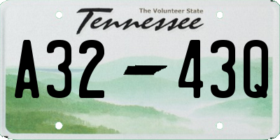 TN license plate A3243Q