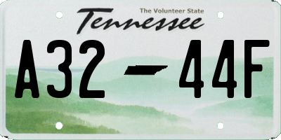 TN license plate A3244F