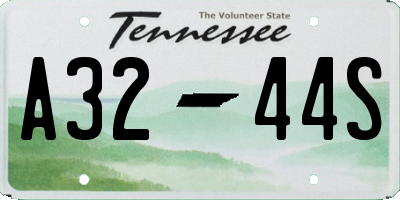 TN license plate A3244S