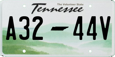 TN license plate A3244V
