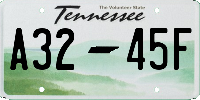 TN license plate A3245F