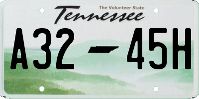 TN license plate A3245H