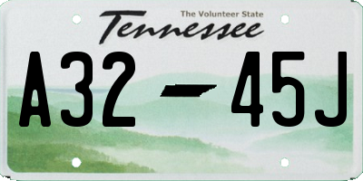 TN license plate A3245J