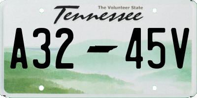 TN license plate A3245V