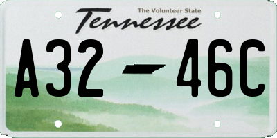 TN license plate A3246C
