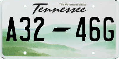TN license plate A3246G