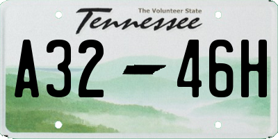 TN license plate A3246H