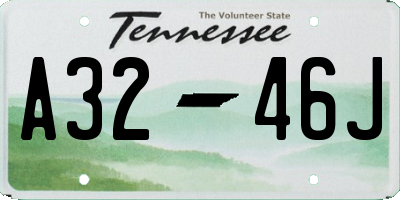 TN license plate A3246J
