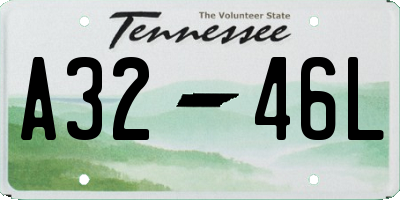 TN license plate A3246L