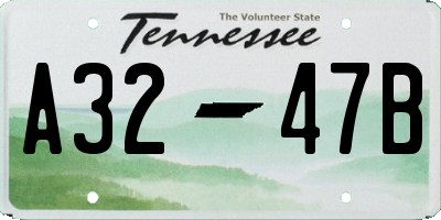 TN license plate A3247B