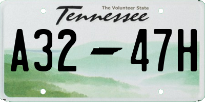 TN license plate A3247H