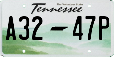 TN license plate A3247P