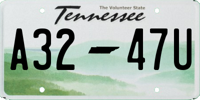 TN license plate A3247U