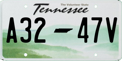 TN license plate A3247V