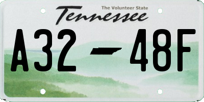 TN license plate A3248F