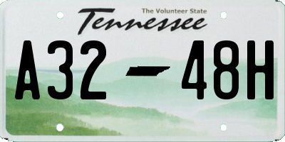 TN license plate A3248H