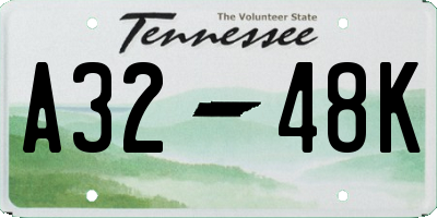 TN license plate A3248K