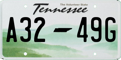 TN license plate A3249G