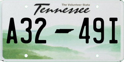 TN license plate A3249I