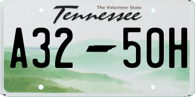 TN license plate A3250H