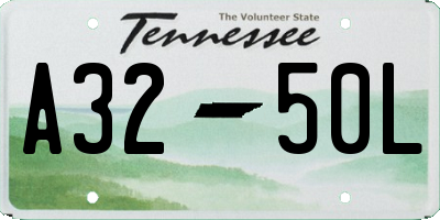 TN license plate A3250L