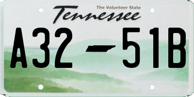 TN license plate A3251B