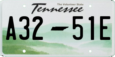TN license plate A3251E