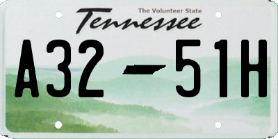 TN license plate A3251H
