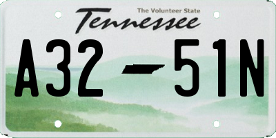 TN license plate A3251N