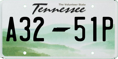 TN license plate A3251P
