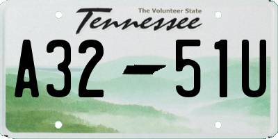 TN license plate A3251U