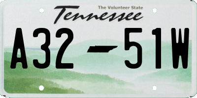 TN license plate A3251W