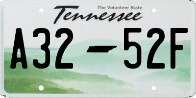 TN license plate A3252F