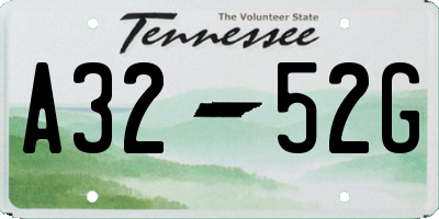 TN license plate A3252G