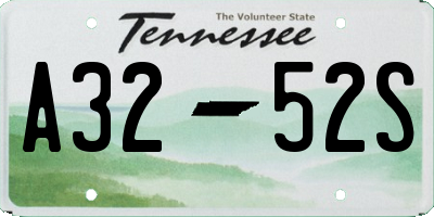 TN license plate A3252S