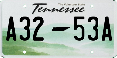TN license plate A3253A