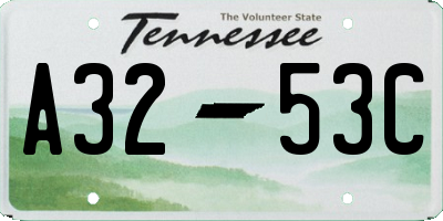 TN license plate A3253C